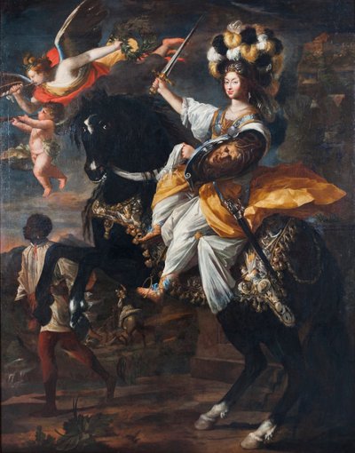 Cristina Maria da França 1606-1663, Duquesa de Saboia, como Minerva, ca 1663. de Charles Claude Dauphin