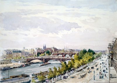 Paris, da Janela do Salle d&39;Apollon, no Louvre, olhando para o oeste, julho de 1867 de Charles Claude Pyne