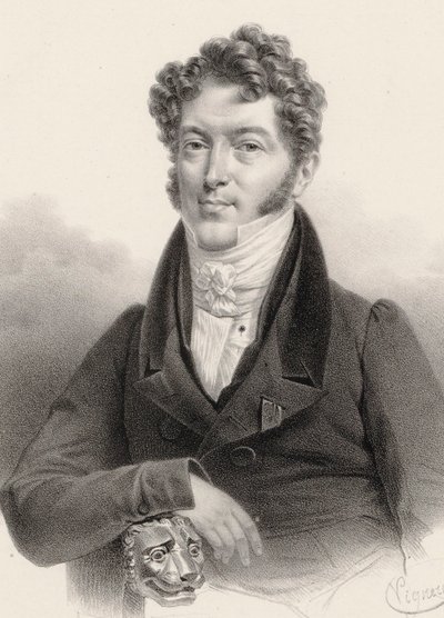 Retrato do violinista e compositor Charles Philippe Lafont 1781-1839. de Charles Constans