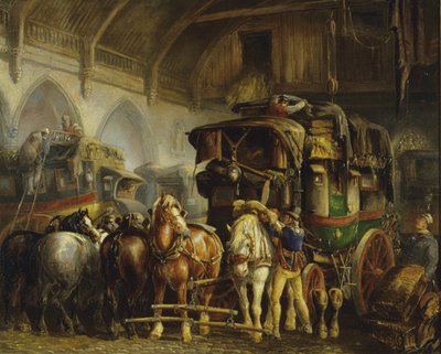 A Paris Diligence (óleo sobre tela) (para par ver 266152) de Charles Cooper Henderson