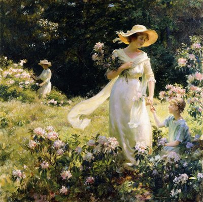 Entre as flores de louro de Charles Courtney Curran