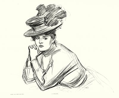 Um estudo (litografia) de Charles Dana Gibson