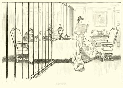 Ilustração para a escada social de Charles Dana Gibson