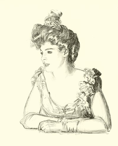 Ilustração para a escada social de Charles Dana Gibson