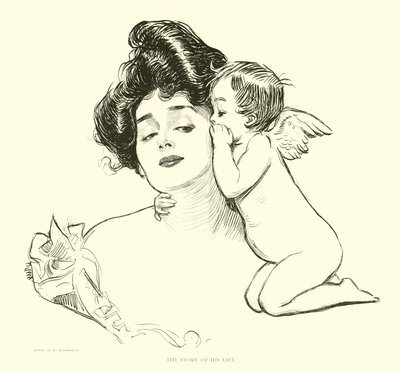Ilustração para a escada social de Charles Dana Gibson