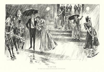 Em ano bissexto (litografia) de Charles Dana Gibson