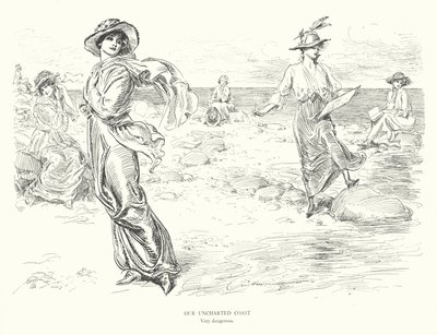 A nossa costa inexplorada, muito perigosa (litografia) de Charles Dana Gibson