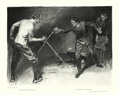 Rudolph Rassendyll, Rupert de Hentzau (litografia) de Charles Dana Gibson