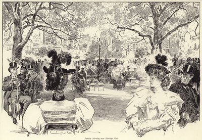 Domingo de manhã, perto de Stanhope Gate, Hyde Park de Charles Dana Gibson
