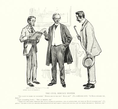O sistema da função pública (litografia) de Charles Dana Gibson