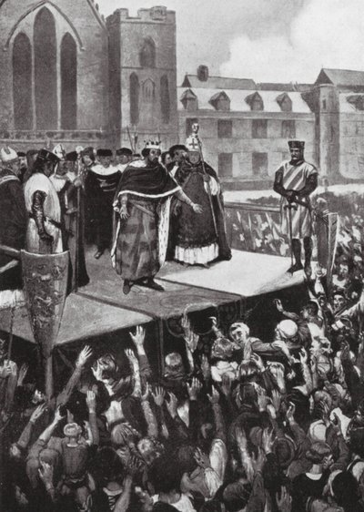 Eduardo I dirigindo-se aos seus súbditos de Charles Daniel Ward