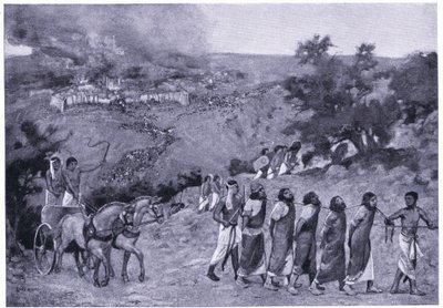 Acampamento egípcio no Monte das Oliveiras, c.1920 (litho) de Charles Daniel Ward