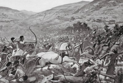 Sety I na Síria, XIXª Dinastia (litografia) de Charles Daniel Ward