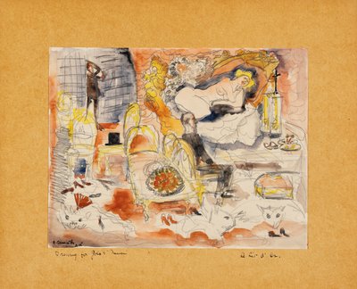 Conde Muffat descobre Nana com o Marquês de Chouard de Charles Demuth