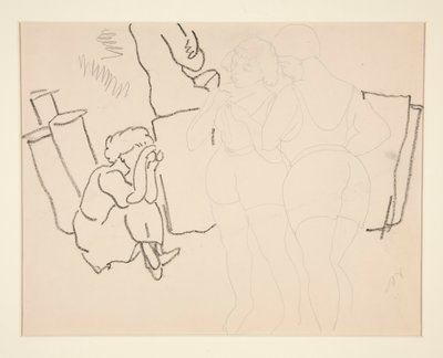 Quatro figuras na praia, provavelmente em Provincetown de Charles Demuth