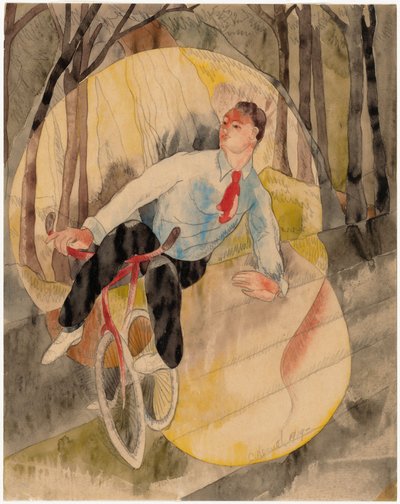 Em Vaudeville, o ciclista de Charles Demuth