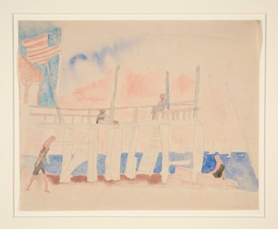 Cais com quatro figuras de Charles Demuth