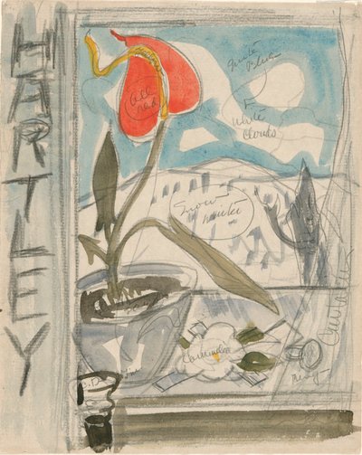 Estudo para retrato de pôster: Marsden Hartley de Charles Demuth