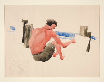 O artista na praia desenhando de Charles Demuth