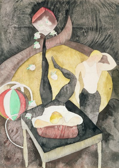 Dois Acrobat Jugglers, 1916 (wc no papel) de Charles Demuth