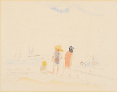 Duas mulheres e crianças na praia de Charles Demuth