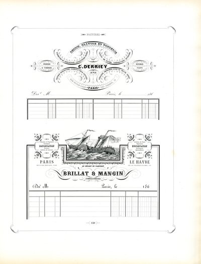 Papel timbrado para empresas de comércio e expedição (impressão) de Charles Derriey