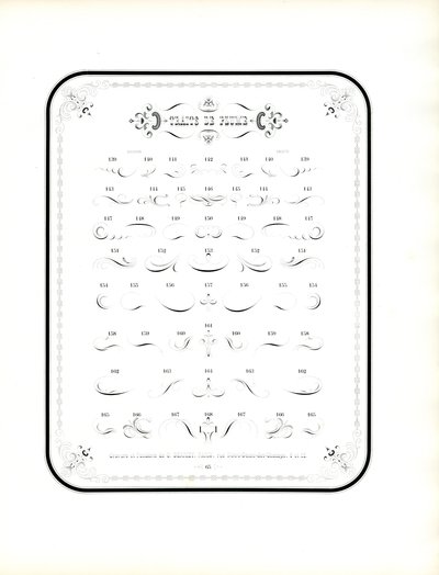 Floreados caligráficos e elementos decorativos (impressão) de Charles Derriey
