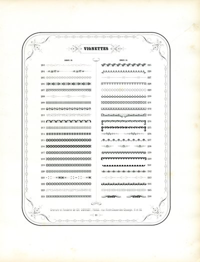 Coleção de bordaduras e vinhetas ornamentais (impressão) de Charles Derriey