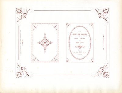 Molduras curvas ornamentais para a conceção de livros (impressão) de Charles Derriey