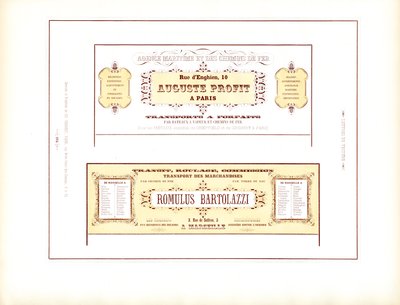 Cartões de visita decorativos para empresas de transportes (imprimir) de Charles Derriey