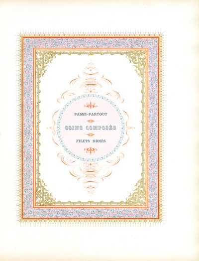 Moldura decorativa com Passepartout (impressão) de Charles Derriey