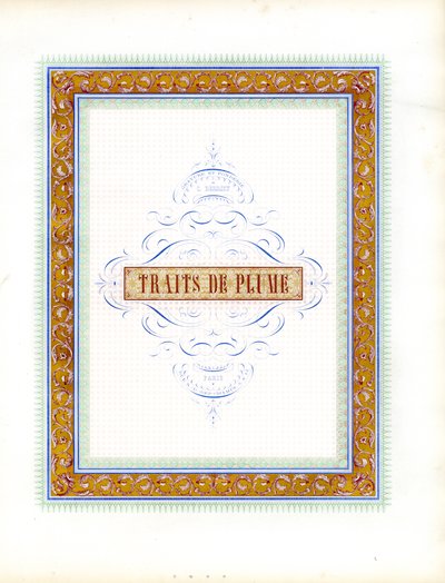 Folha de rosto decorativa para flores de caneta (imprimir) de Charles Derriey