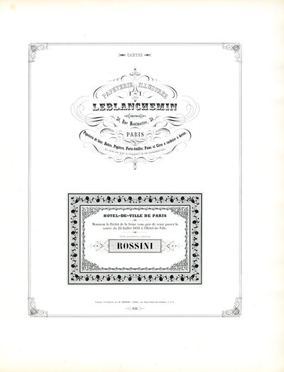 Desenhos elegantes de cartões de visita e convites (imprimir) de Charles Derriey