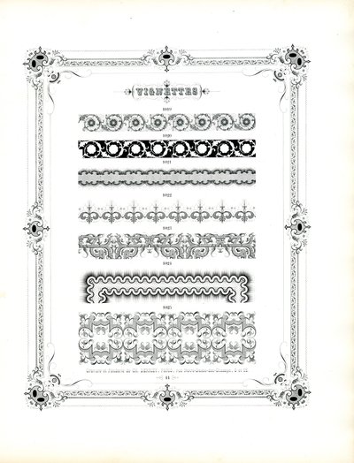 Padrões Ornamentais Elegantes para Impressão de Luxo (imprimir) de Charles Derriey