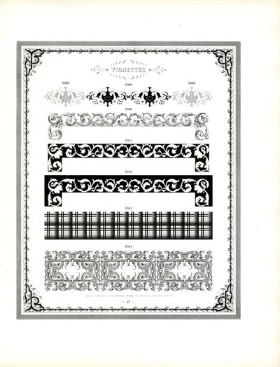 Vinhetas elegantes para impressão de molduras de alta qualidade (imprimir) de Charles Derriey