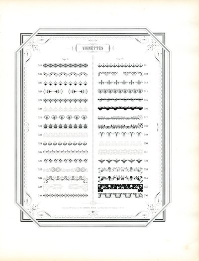 Ornamental Borders and Vignettes, Corps 20 (Conclusão) (impressão) de Charles Derriey