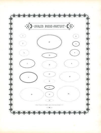 Molduras Ovais Passepartout (impressão) de Charles Derriey
