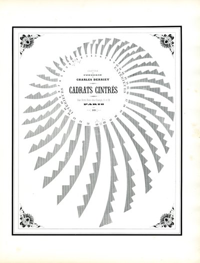 Elementos decorativos em forma de espiral para molduras curvas (impressão) de Charles Derriey
