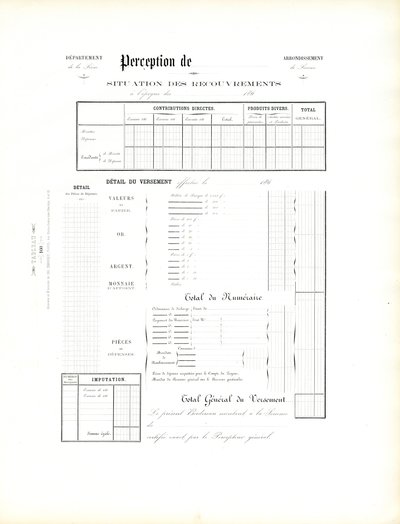 Formulário de imposto para as autoridades (imprimir) de Charles Derriey