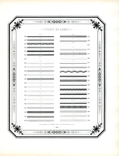 Elementos de linha tipográfica (impressão) de Charles Derriey