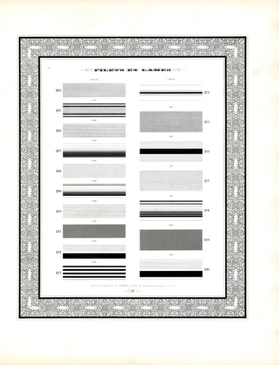 Elementos de linha tipográfica - Filets en Lames, terceira série (impressão) de Charles Derriey