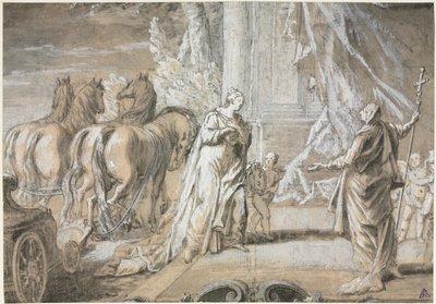 Madame de Maintenon Retornando à Igreja Católica [2], década de 1700. de Charles Dominique Joseph Eisen