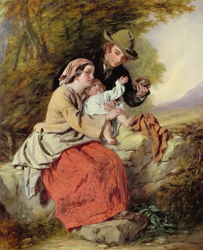 O ninho de pássaro (óleo sobre tela) de Charles Dukes