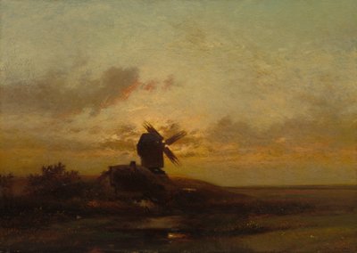 O moinho de vento, finais da década de 1850 (óleo sobre tecido) de Charles Duprez