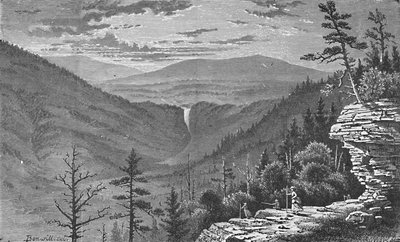 Rocha do por do sol, montanhas de Catskill, 1883 de Charles E. H. Bonwill