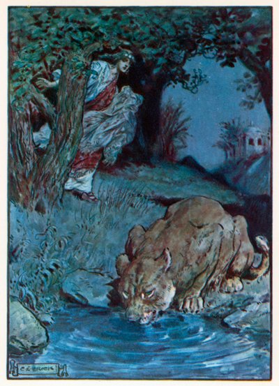 "Uma criatura indesejável" (litografia a cores) de Charles Edmund (after) Brock