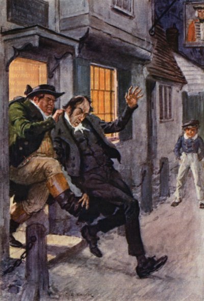 Ilustração para The Pickwick Papers de Charles Dickens (litografia a cores) de Charles Edmund (after) Brock