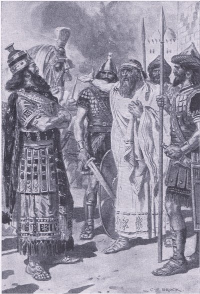 Croesus está na sombra da morte, de My Magazine, pub.1922 (litho) de Charles Edmund Brock