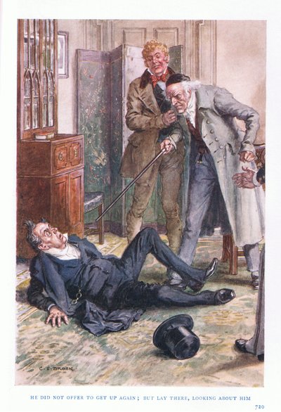 Ele não se ofereceu para se levantar de novo: mas ficou lá, olhando para ele de Charles Edmund Brock