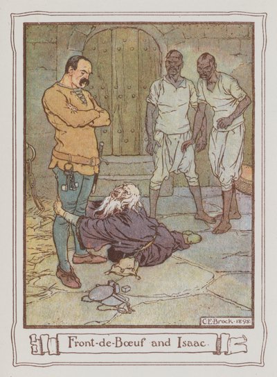 Ilustração para Ivanhoe de Sir Walter Scott (cor litho) de Charles Edmund Brock